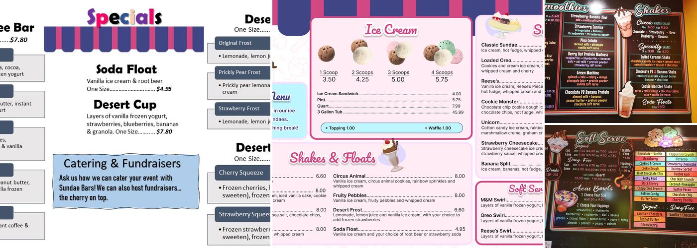 Desert Swirl Menu