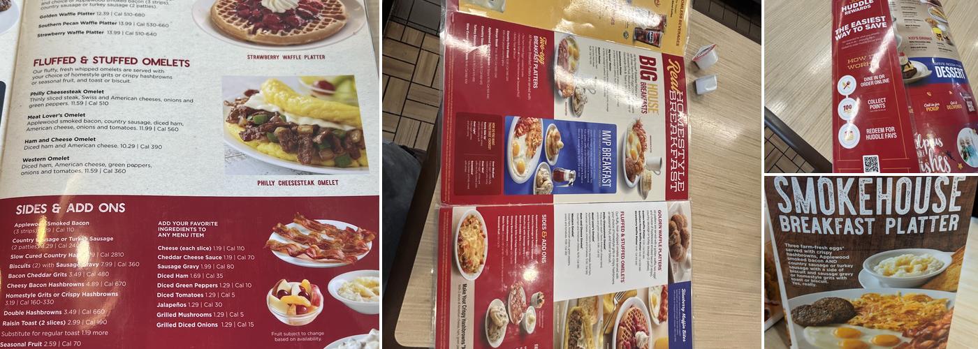 Huddle House Menu