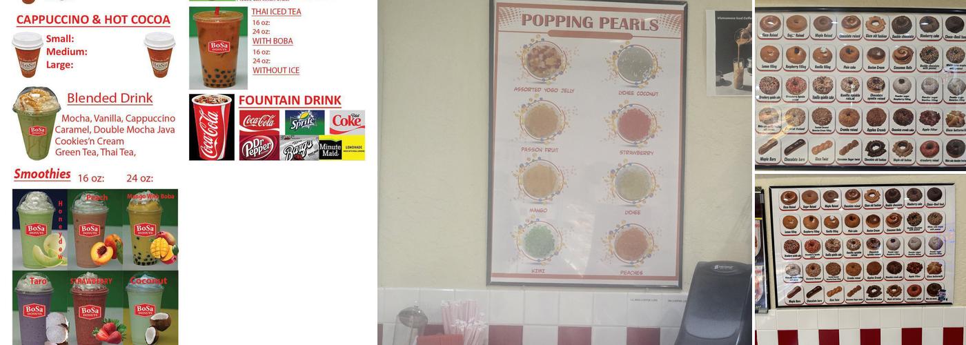 Bosa Donuts Menu