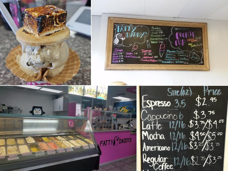 Fatty Daddy's Ice Cream Menu