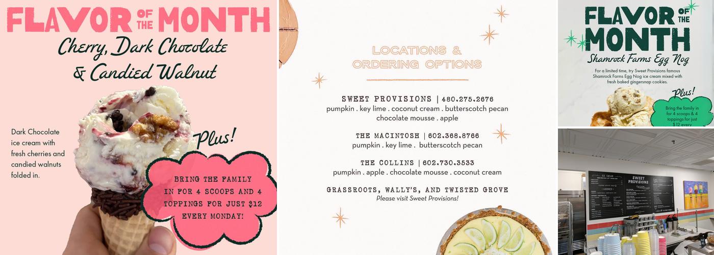 Sweet Provisions Menu