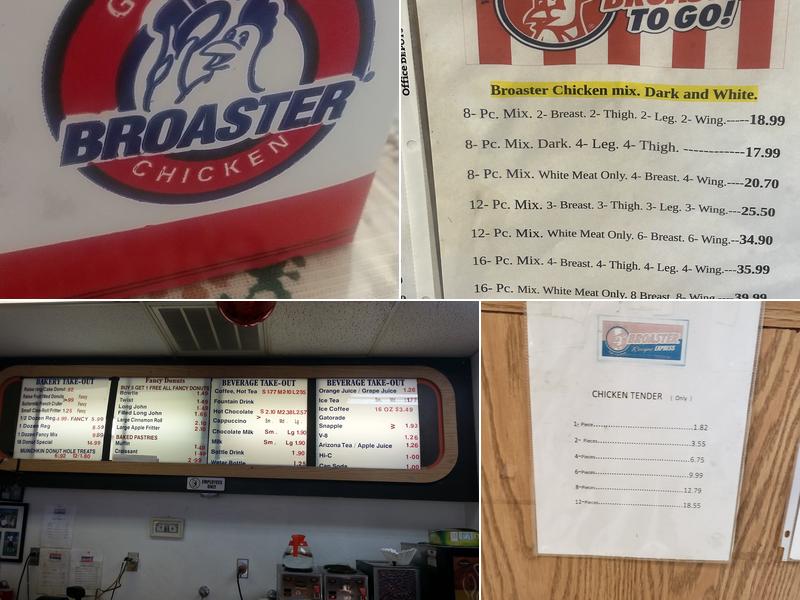 Queen Donuts and Broaster Chicken Menu