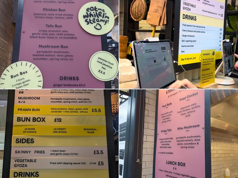 Yum Bun - Spitalfields Market Menu