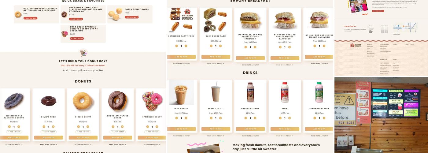 Red Barn Donuts Menu