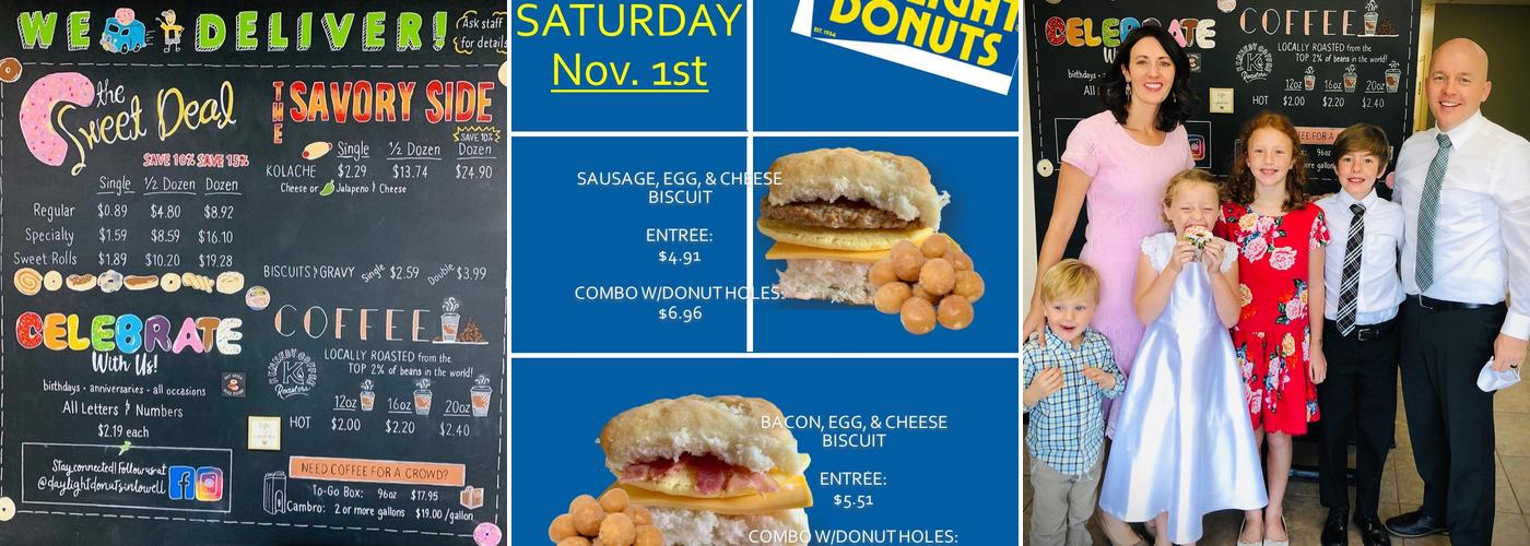 Daylight Donuts Menu