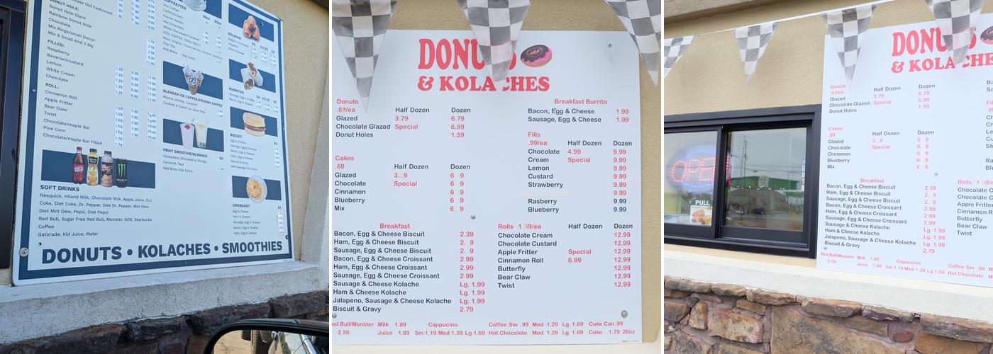 Super Donuts Menu