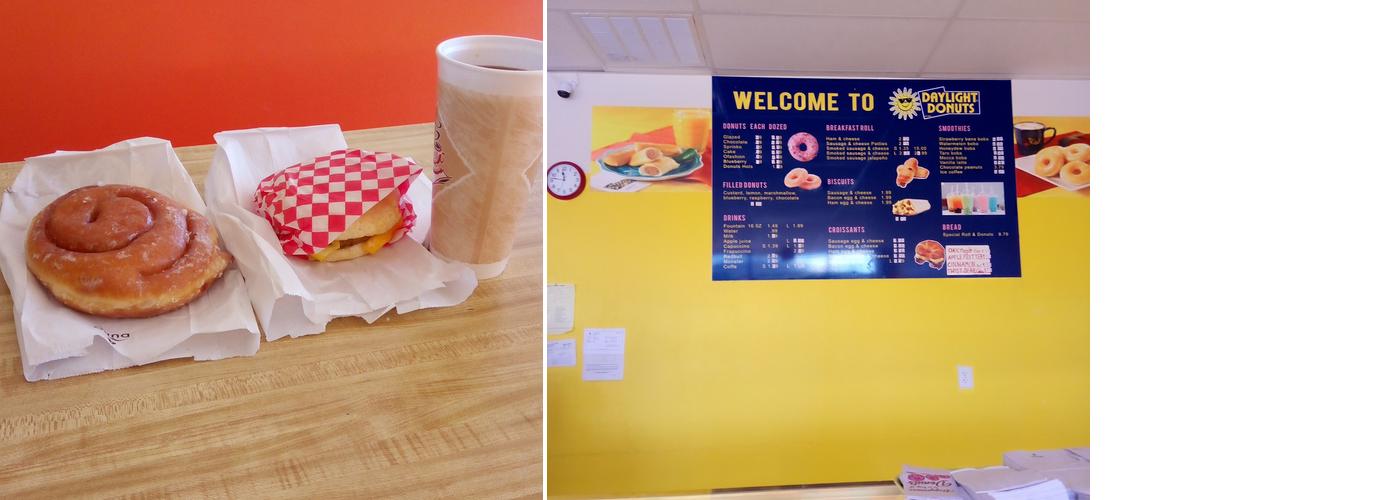 Daylight Donuts Menu