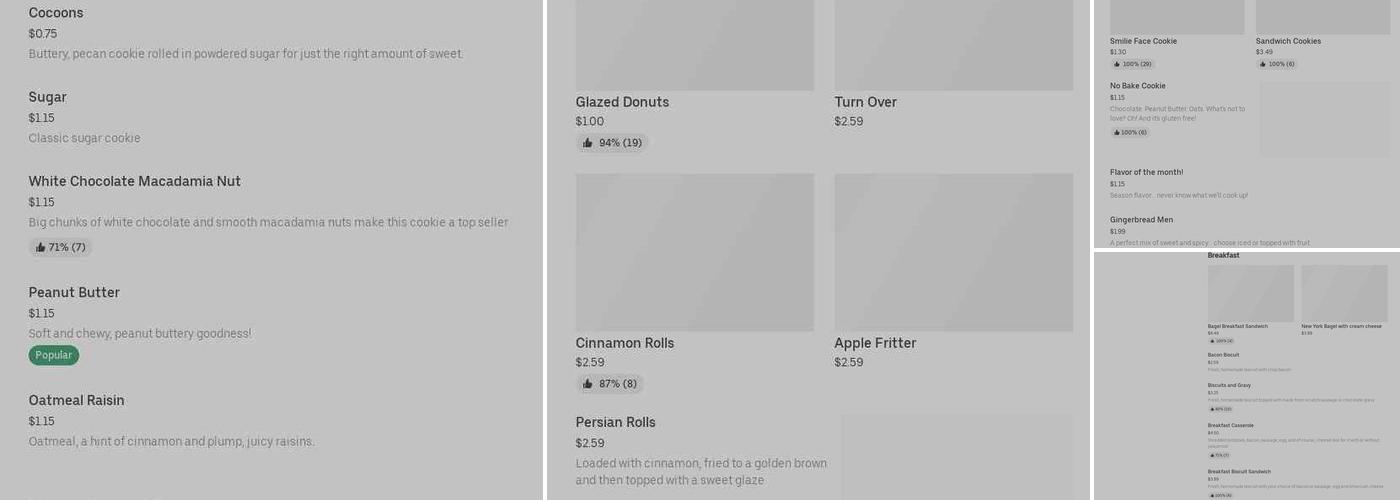 Ed's Bakery Menu