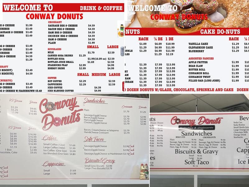 Conway Donuts Menu