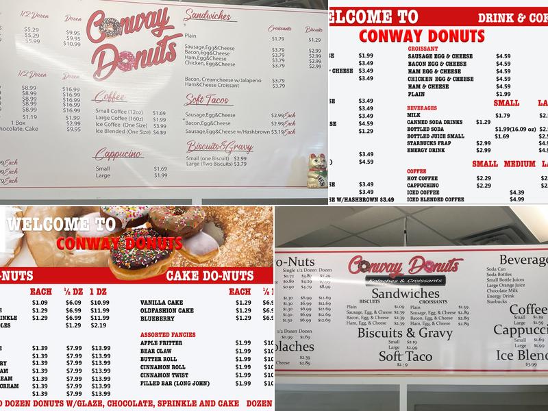Conway Donuts Menu