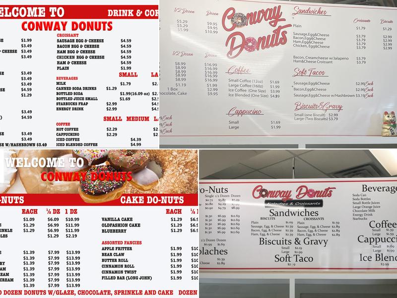 Conway Donuts Menu