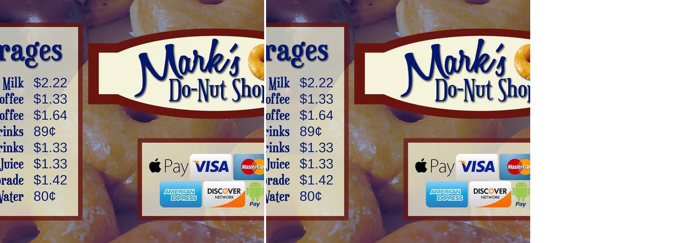 Mark's Do-Nut Shop Menu