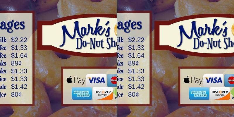 Mark's Do-Nut Shop Menu