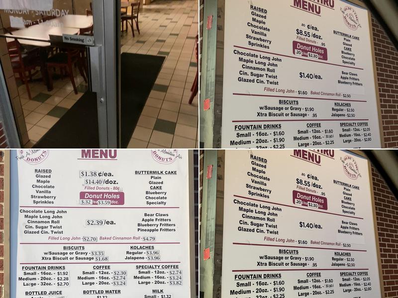 Olde Tyme Donuts Menu