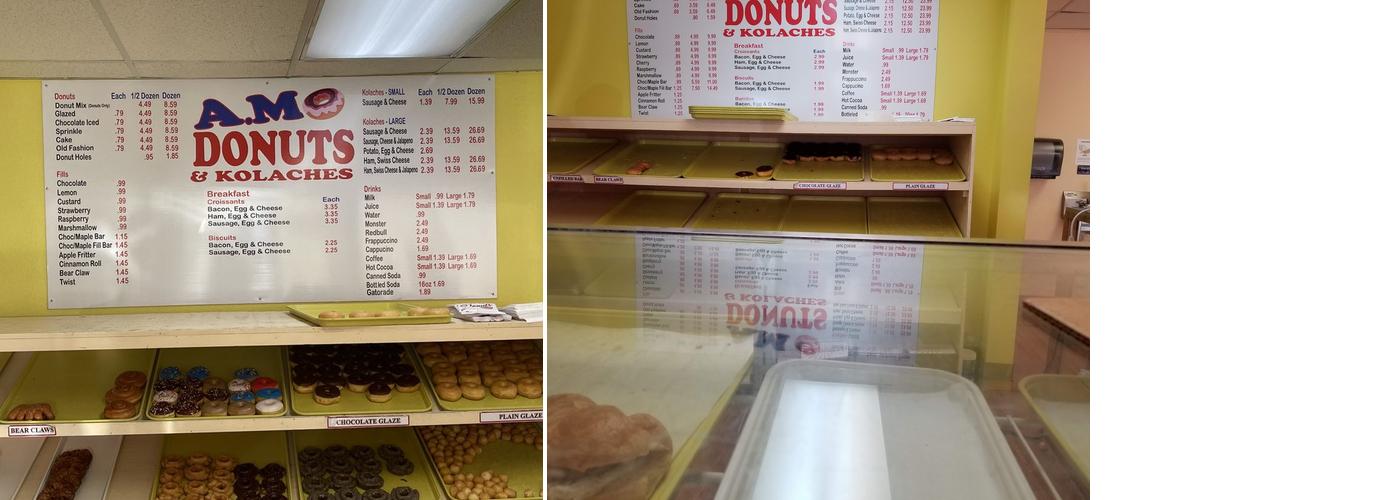 AM Donuts and Kolaches Menu