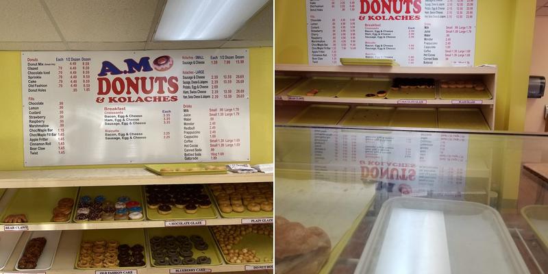 AM Donuts and Kolaches Menu