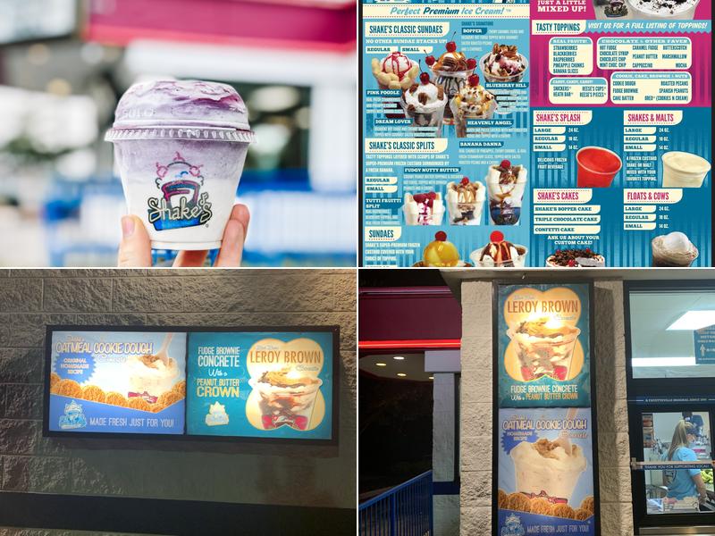 Shake's Frozen Custard Menu