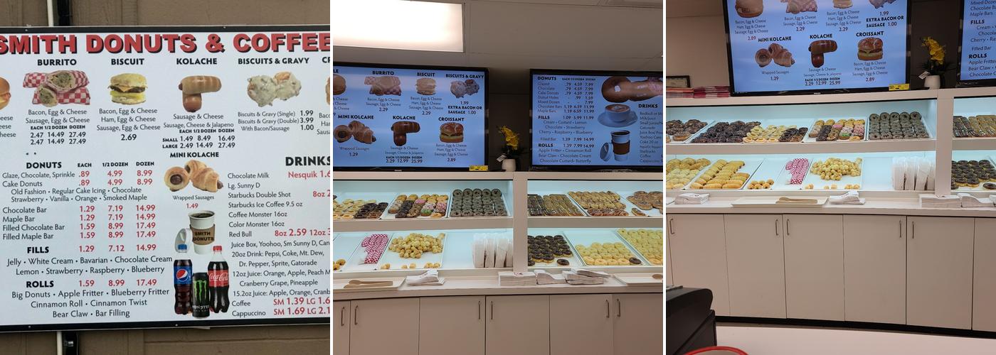 Smiths Donuts Menu