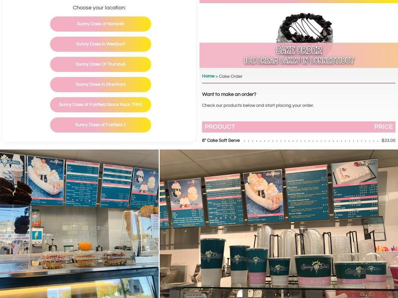 Sunny Daes Ice Cream Menu