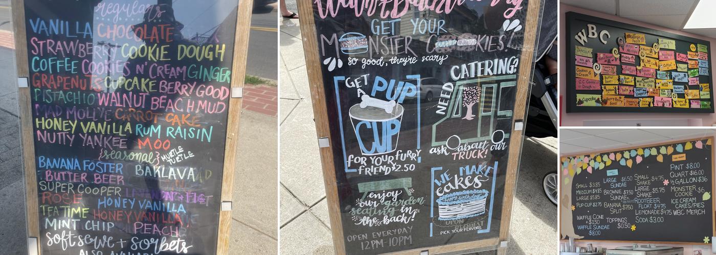 Walnut Beach Creamery Menu