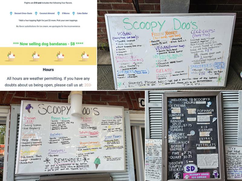 Scoopy Doo's Menu