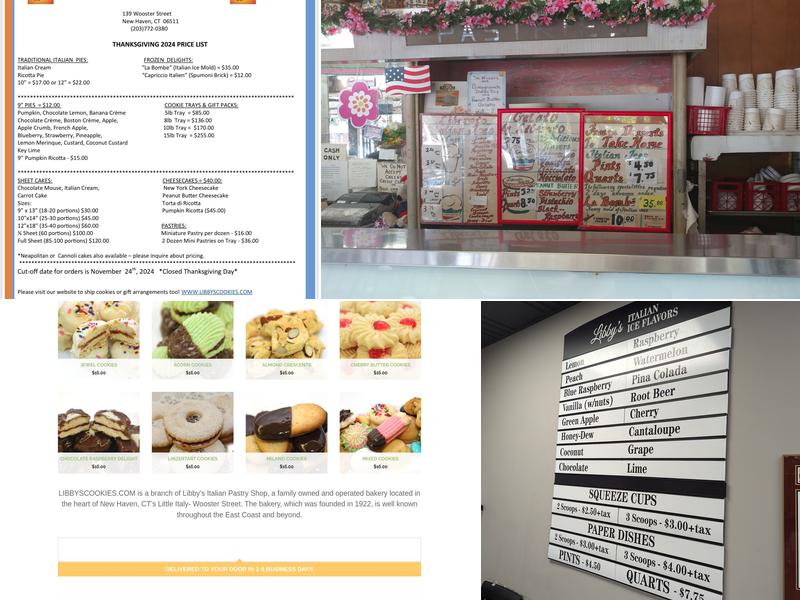 Libby's Italian Pastry Shop Menu