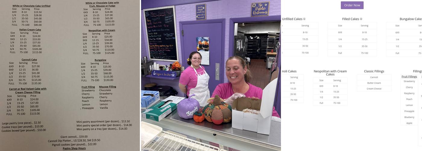 Petonito's Pastry and Cupcake Shoppe Menu