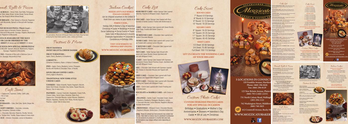 Mozzicato DePasquale Bakery & Pastry Shop Menu