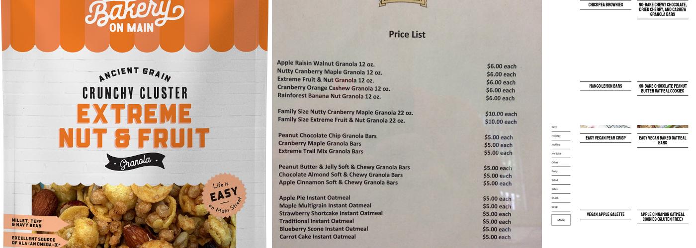 Uncle Crumbles Menu