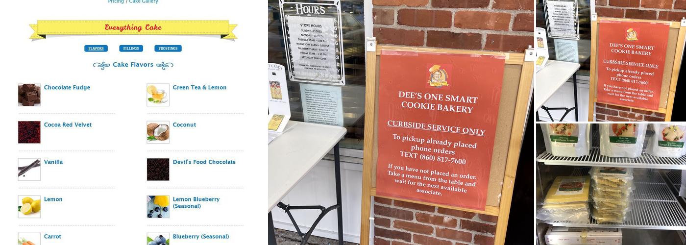 Dee's One Smart Cookie Bakery Menu