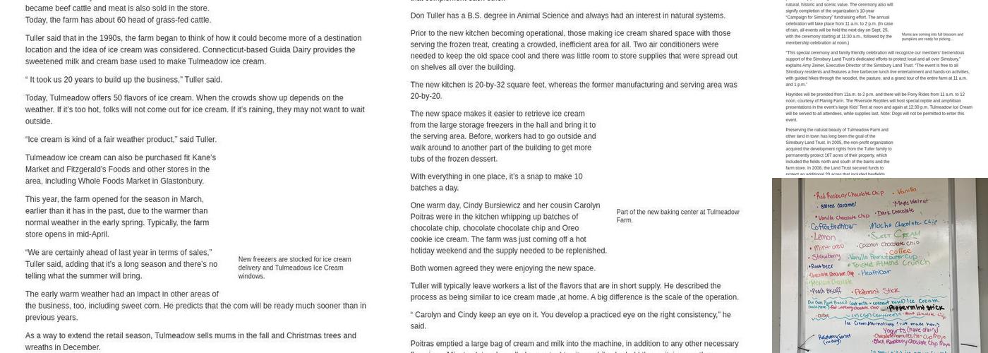 Tulmeadow Farm Store Menu