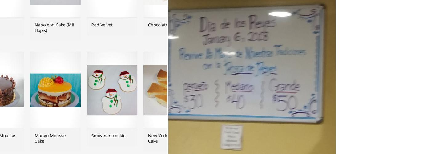 Matthew's Bakery Menu