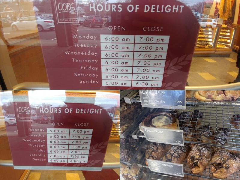 COBS Bread Menu