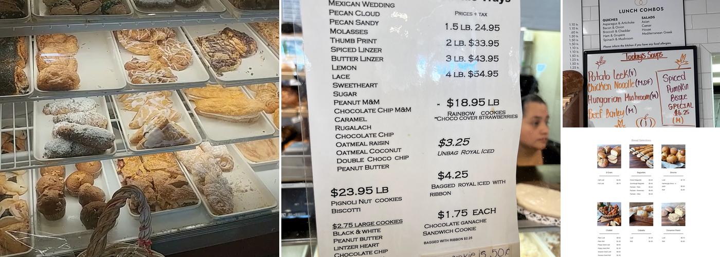 Copenhagen Bakery Menu