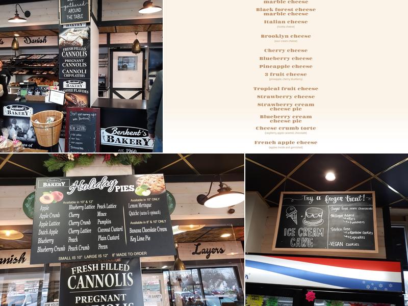 Benkert's Bakery Menu