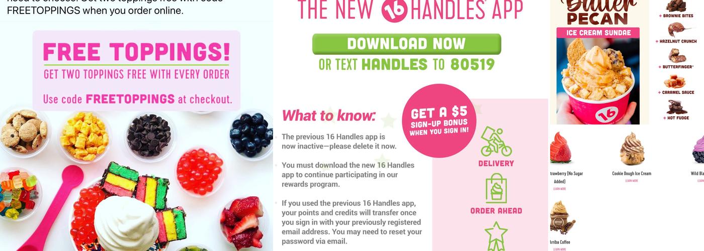 16 Handles Menu