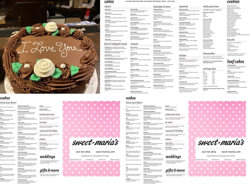 Sweet Maria's Menu