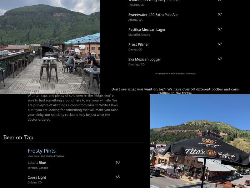 Last Dollar Saloon Menu