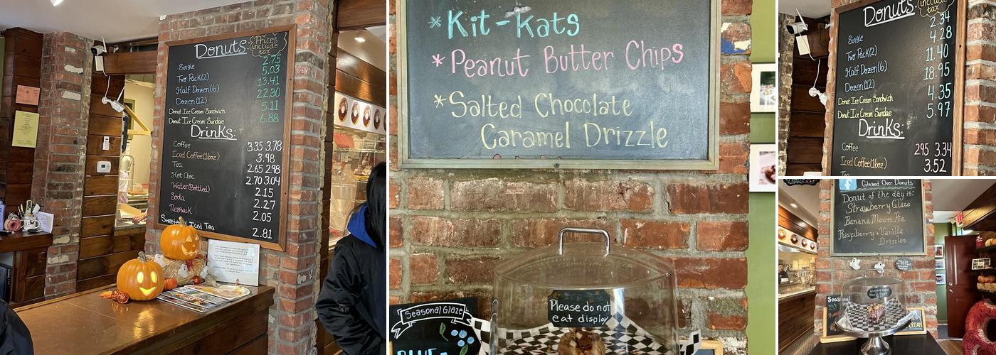 Glazed Over Donuts Menu