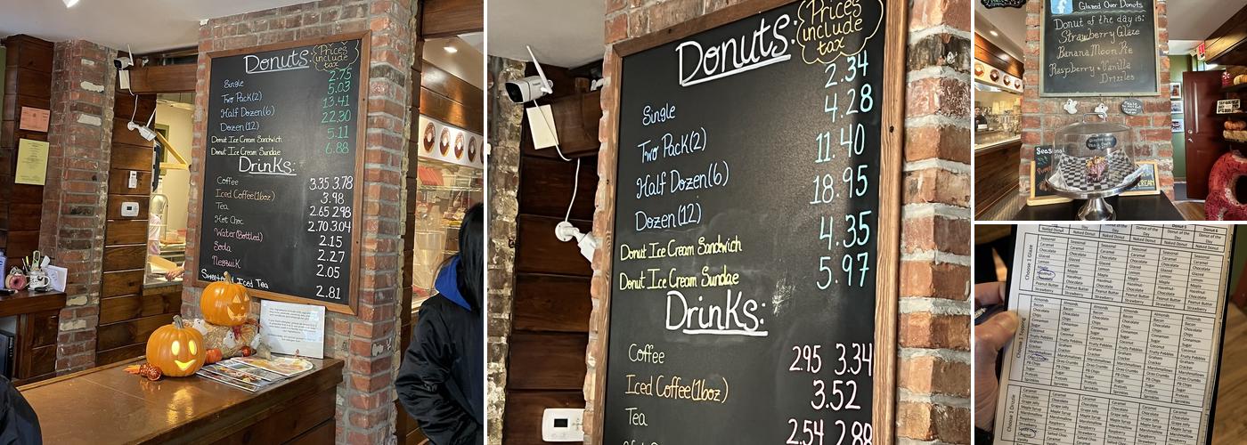 Glazed Over Donuts Menu