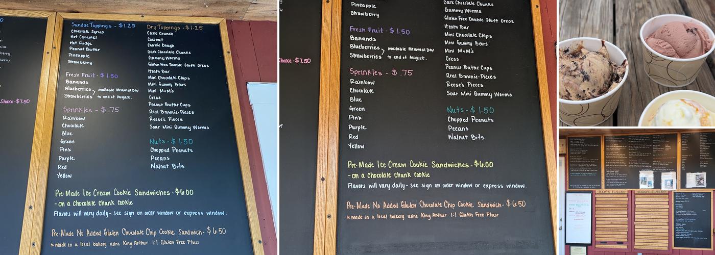 Ferris Acres Creamery Menu