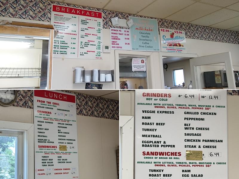 Luke's Donut Shop Inc Menu