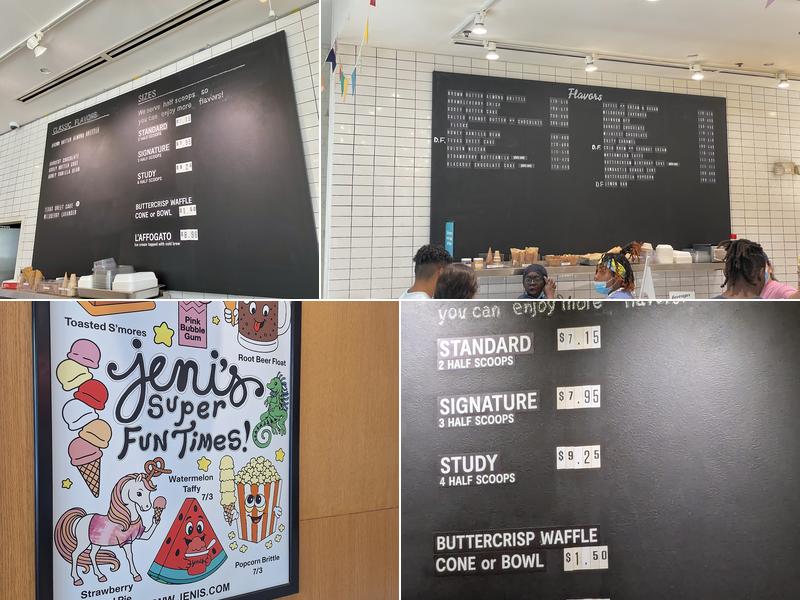 Jeni's Splendid Ice Creams Menu