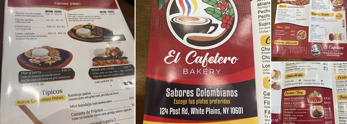 El Cafetero Bakery Menu