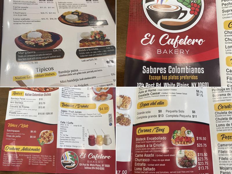 El Cafetero Bakery Menu