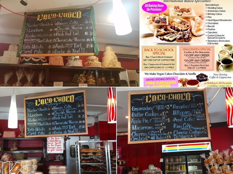 Coco Choco Bakery Menu