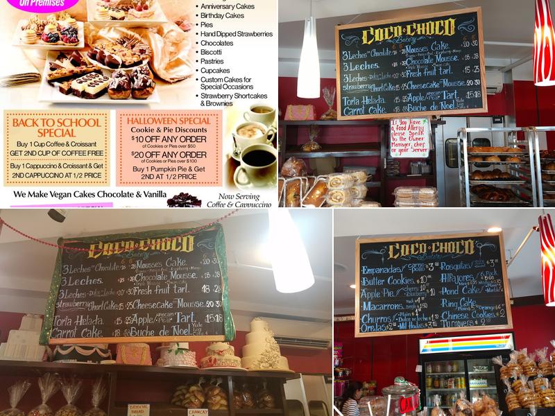 Coco Choco Bakery Menu