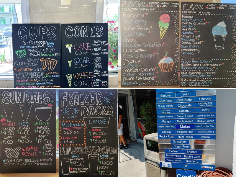 Ice Cream on Grand Menu