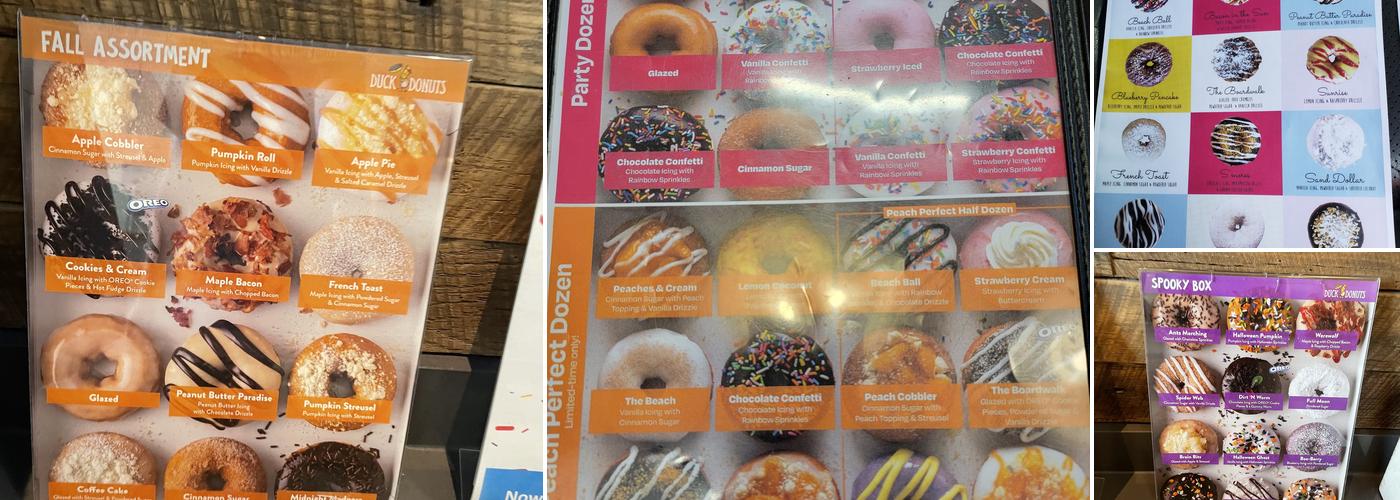 Duck Donuts Menu
