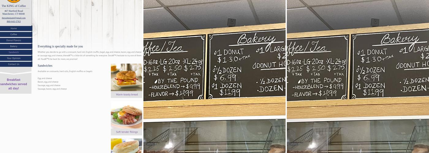King Donuts Menu